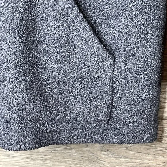 Wooden Dog Terry Sweatshirt Mens Med Grey Terrycloth Hoodie Pullover Sweatshirt - Picture 4 of 14